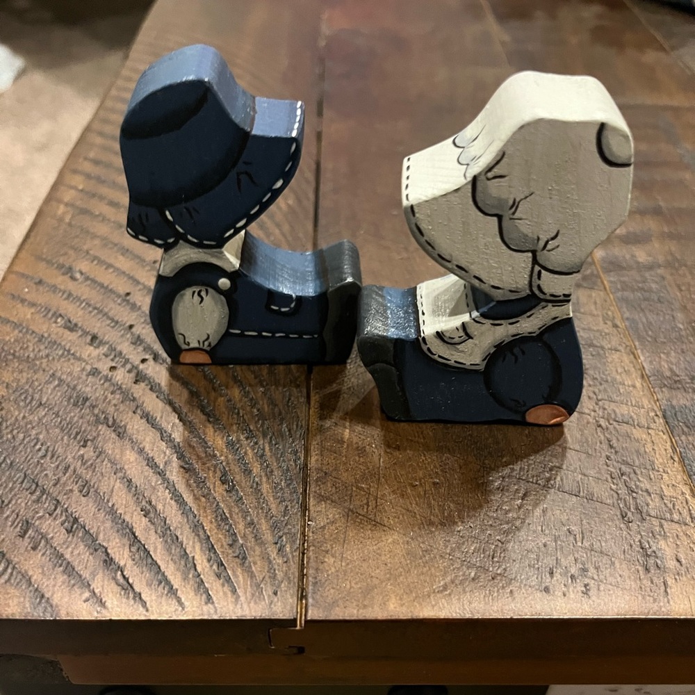 Hand painted wooden dolls